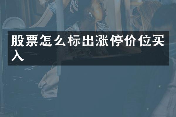 股票怎么标出涨停价位买入