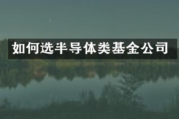 如何选半导体类基金公司