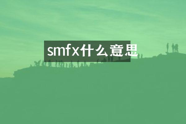 smfx什么意思