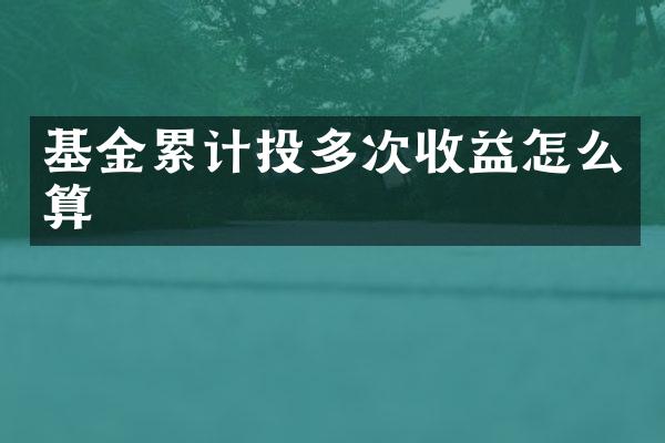 基金累计投多次收益怎么算