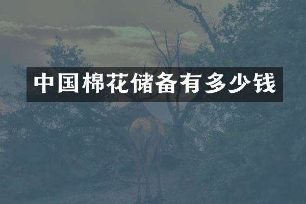中国棉花储备有多少钱