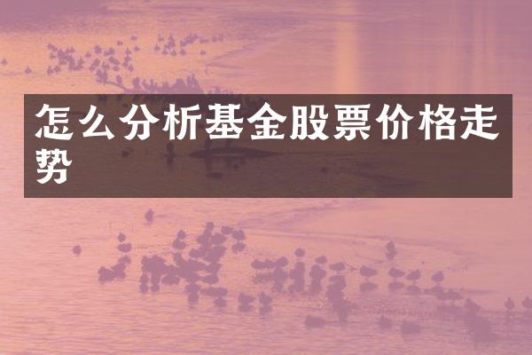 怎么分析基金股票价格走势