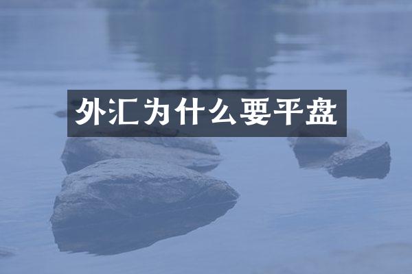 外汇为什么要平盘