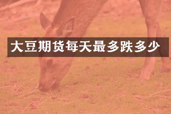 大豆期货每天最多跌多少