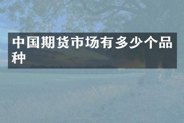 中国期货市场有多少个品种