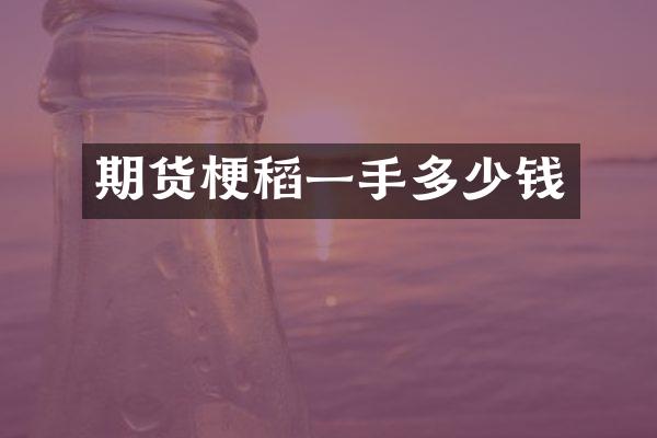 期货梗稻一手多少钱
