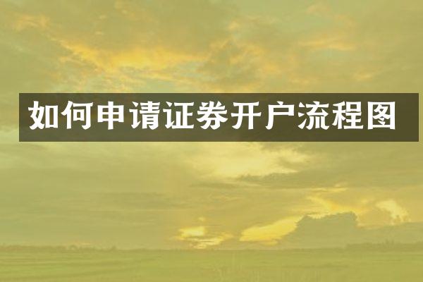 如何申请证券开户流程图