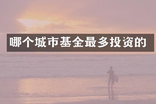 哪个城市基金最多投资的