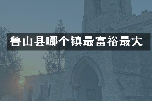 鲁山县哪个镇最富裕最大