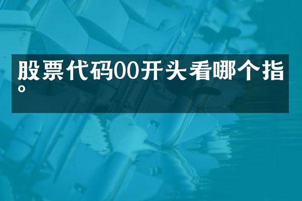 股票代码00开头看哪个指数