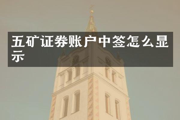 五矿证券账户中签怎么显示