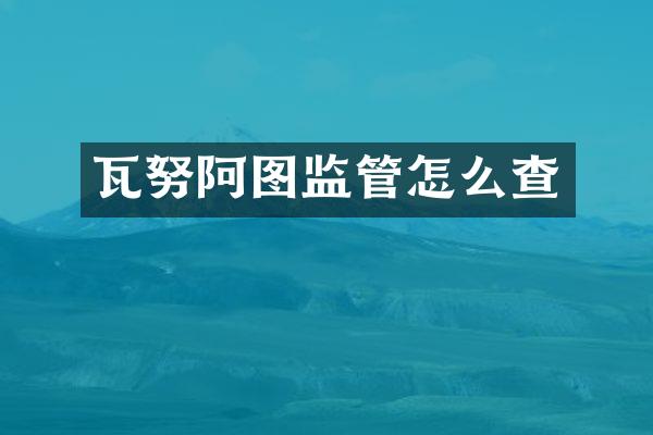 瓦努阿图监管怎么查