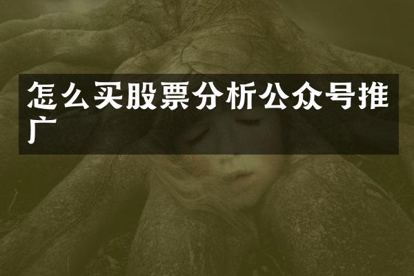 怎么买股票分析公众号推广