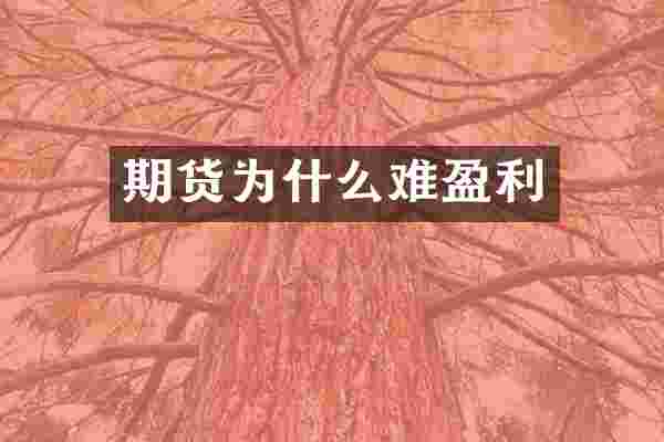 期货为什么难盈利