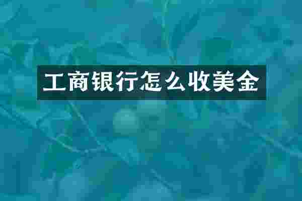 工商银行怎么收美金