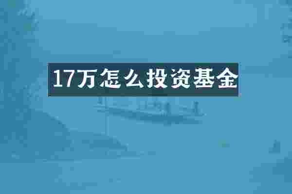 17万怎么投资基金