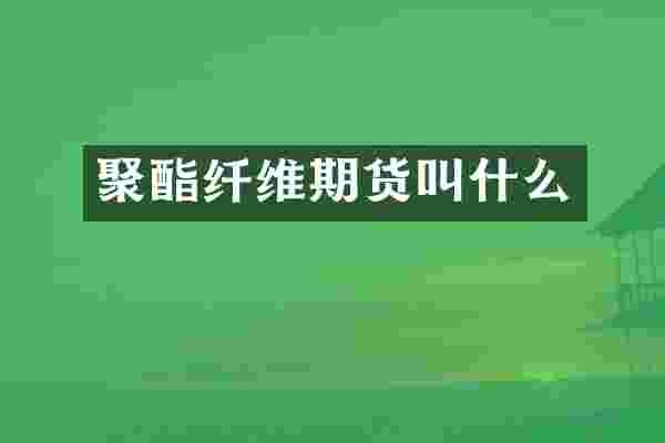 聚酯纤维期货叫什么