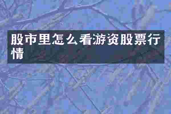 股市里怎么看游资股票行情