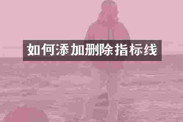 如何添加删除指标线