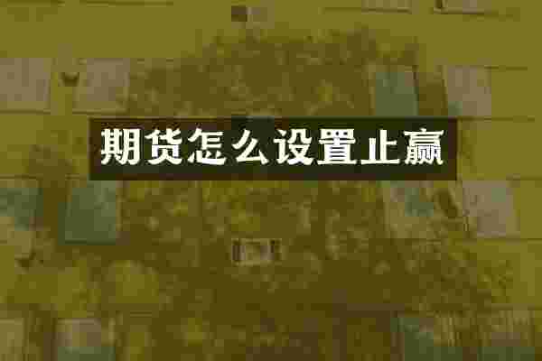 期货怎么设置止赢