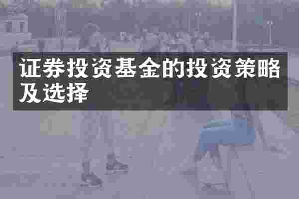 证券投资基金的投资策略及选择