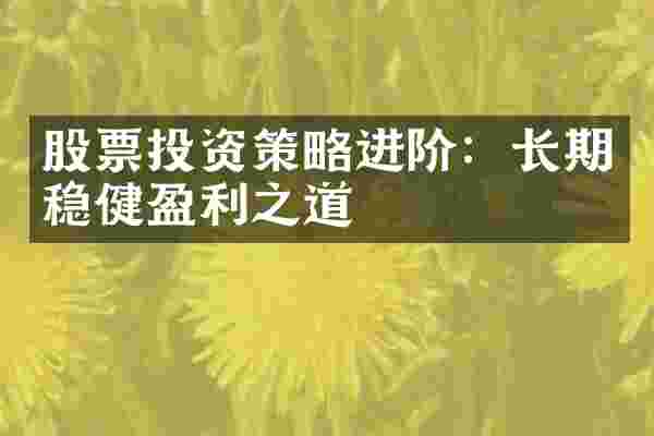 股票投资策略进阶：长期稳健盈利之道
