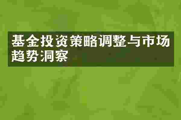 基金投资策略调整与市场趋势洞察