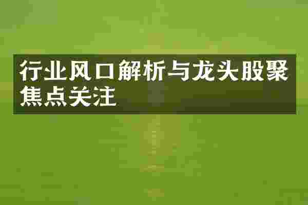 行业风口解析与龙头股聚焦点关注