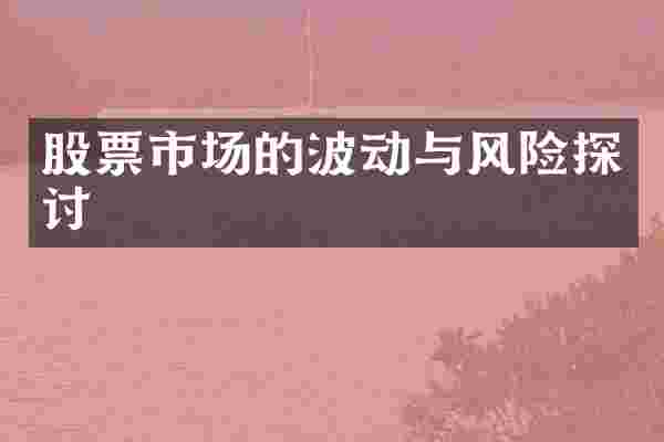 股票市场的波动与风险探讨