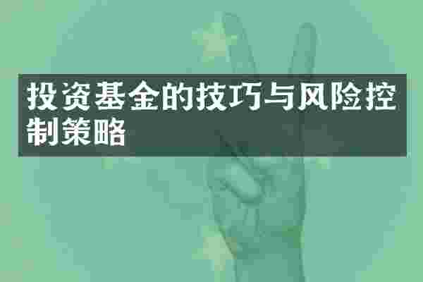 投资基金的技巧与风险控制策略