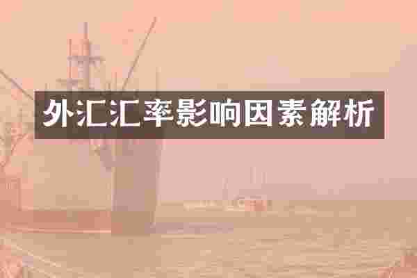 外汇汇率影响因素解析