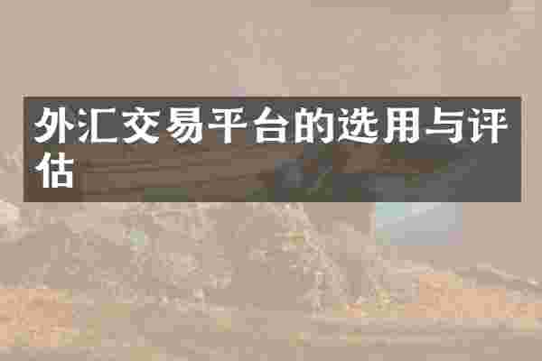 外汇交易平台的选用与评估