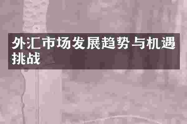 外汇市场发展趋势与机遇挑战