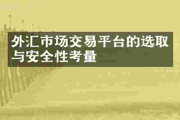 外汇市场交易平台的选取与安全性考量