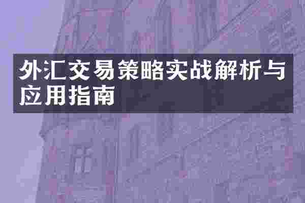 外汇交易策略实战解析与应用指南
