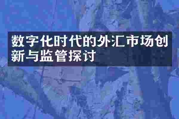 数字化时代的外汇市场创新与监管探讨
