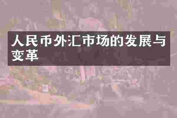 人民币外汇市场的发展与变革