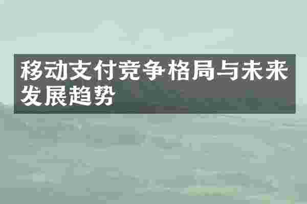 移动支付竞争格局与未来发展趋势