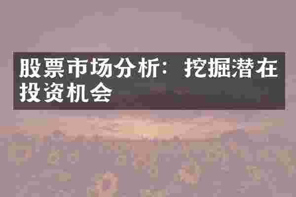 股票市场分析：挖掘潜在投资机会