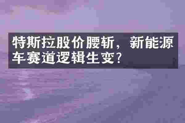 特斯拉股价腰斩，新能源车赛道逻辑生变？