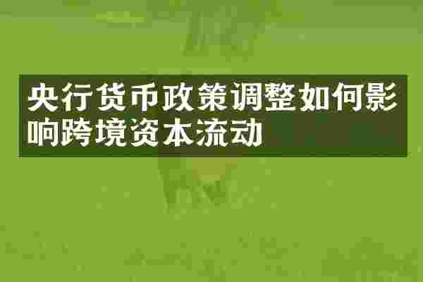 央行货币政策调整如何影响跨境资本流动